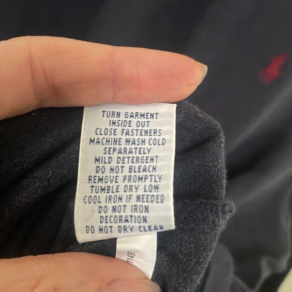 Polo Ralph Lauren Men's Navy Blue, Stretch Mesh, Long Sleeve, Size L - Picture 4 of 4